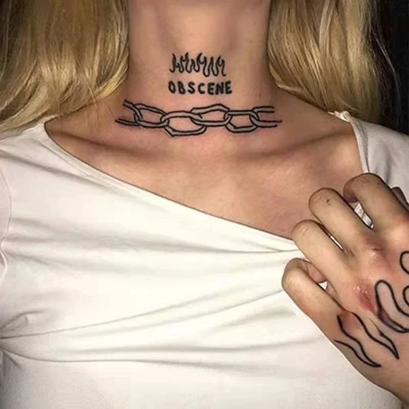 Luna Store Fire Chains Alphabet Black Temporary Tattoos Punk Arm Body Art Waterproof Realistic Transfer Fake Tatoo Sticker
Luna Store Fire Chains Alphabet Black Temporary Tattoos Punk Arm Body Art Waterproof Realistic Transfer Fake Tatoo Sticker