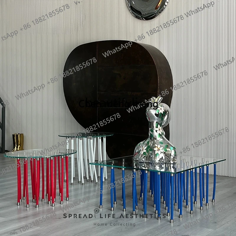 Modern minimalist creative design water pipe coffee table small apartment living room tempered glass coffee table
Modern minimalist creative design water pipe coffee table small apartment living room tempered glass coffee table