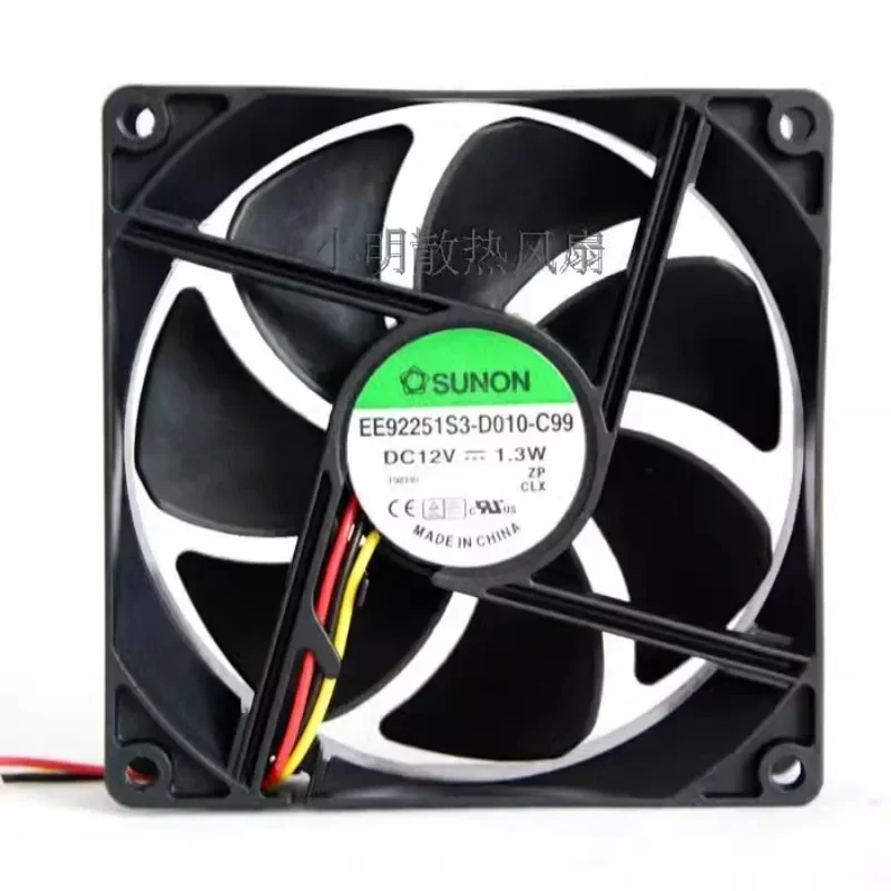 For SUNON EE92251S3-D010-C99 9225 DC12V 1.3w Cooling Fan 9cm 92*92*25MM
For SUNON EE92251S3-D010-C99 9225 DC12V 1.3w Cooling Fan 9cm 92*92*25MM