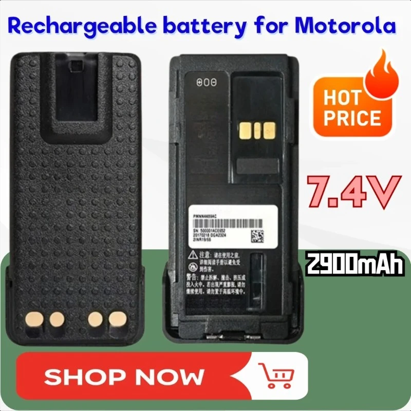 7.4V 2900mAh Rechargeable battery for Motorola PMNN4489AC GP328D P6600i Walkie Talkies 
7.4V 2900mAh Rechargeable battery for Motorola PMNN4489AC GP328D P6600i Walkie Talkies