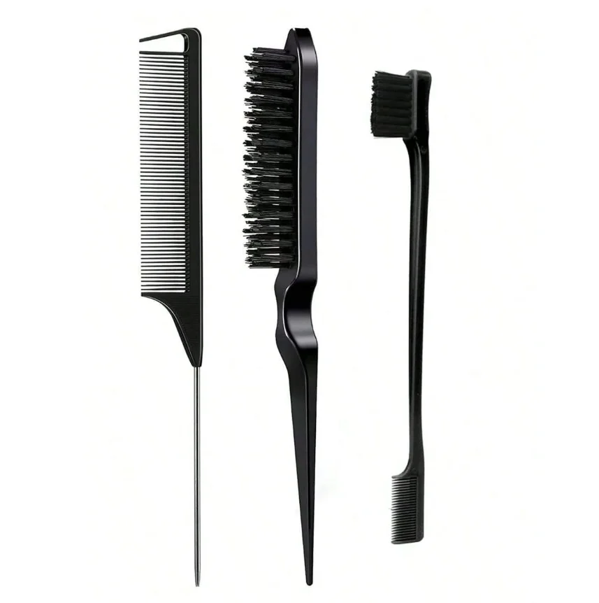 Хит продаж: набор из трех расчесок для волос, расческа с заостренным кончиком, щеточка для бровей, расческа с металлическими зубцами - комбинированный набор.
Хит продаж: набор из трех расчесок для волос, расческа с заостренным кончиком, щеточка для бровей, расческа с металлическими зубцами - комбинированный набор.