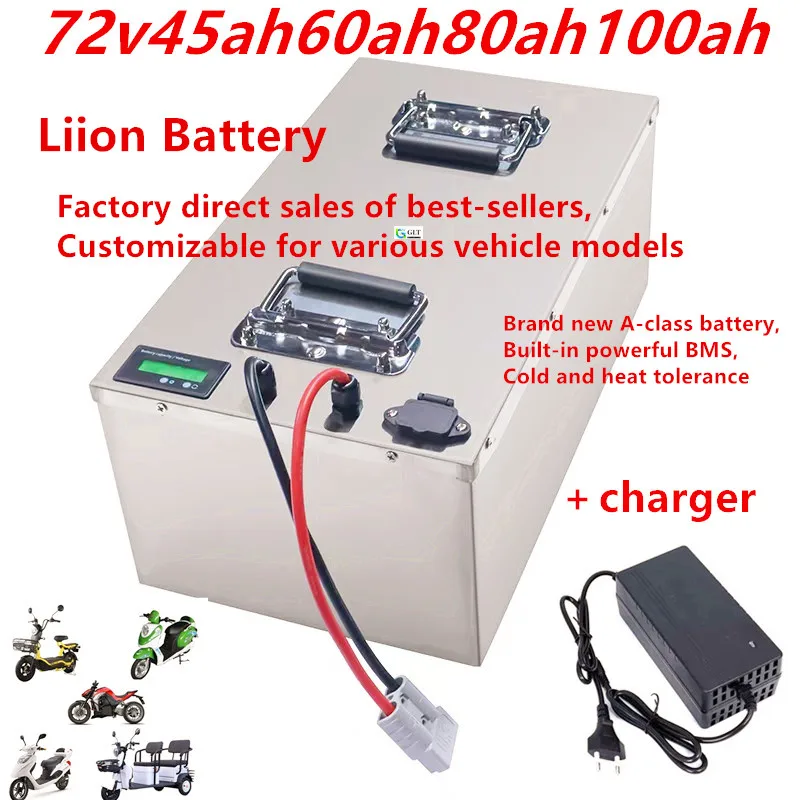 high capacity 72v 60Ah li-ion no 72v 80ah lithium for 3000w bicycle battery bike tricycle motorhome inverter +10A charger
high capacity 72v 60Ah li-ion no 72v 80ah lithium for 3000w bicycle battery bike tricycle motorhome inverter +10A charger