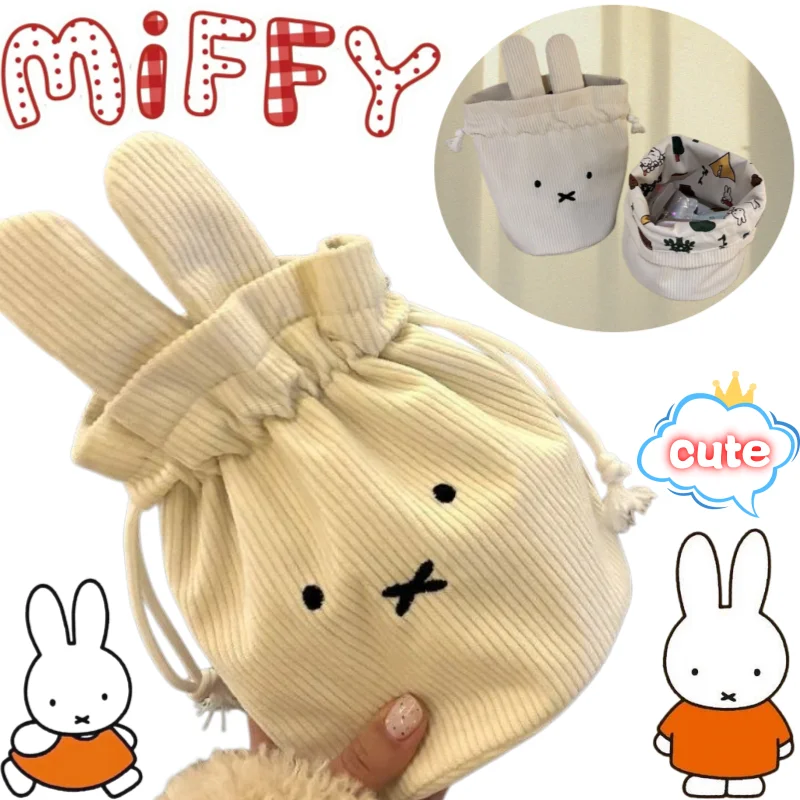 Miffy Storage Bag High Color Value Anime Cartoon Printed Large Capacity Portable Girl's Heart Cute Corduroy Drawstring Pocket
Miffy Storage Bag High Color Value Anime Cartoon Printed Large Capacity Portable Girl's Heart Cute Corduroy Drawstring Pocket