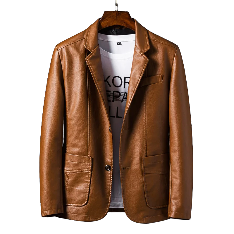 Jacket Men's Korean Version Trendy Slim Fit and Handsome Suit Leather Jacket Men's Motorcycle Leather Jacket Men's Clothing
Jacket Men's Korean Version Trendy Slim Fit and Handsome Suit Leather Jacket Men's Motorcycle Leather Jacket Men's Clothing