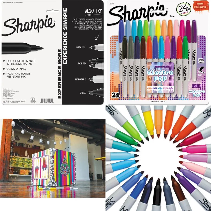 Перманентные маркеры Sharpie Electro Pop, набор маркеров с тонким наконечником, разные цвета, 24 шт. — идеально подходит для раскрашивания, рисования, художественных проектов и
Перманентные маркеры Sharpie Electro Pop, набор маркеров с тонким наконечником, разные цвета, 24 шт. — идеально подходит для раскрашивания, рисования, художественных проектов и