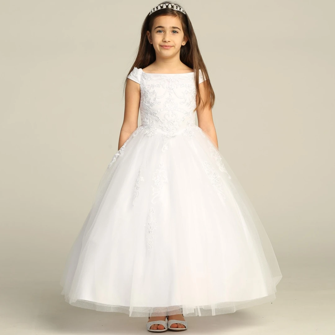 Customized Flower Girl Dress Ivory Floral Appliques Embroidery Sleeveless For Wedding Birthday Party Banquet Holy Communion Gown
Customized Flower Girl Dress Ivory Floral Appliques Embroidery Sleeveless For Wedding Birthday Party Banquet Holy Communion Gown