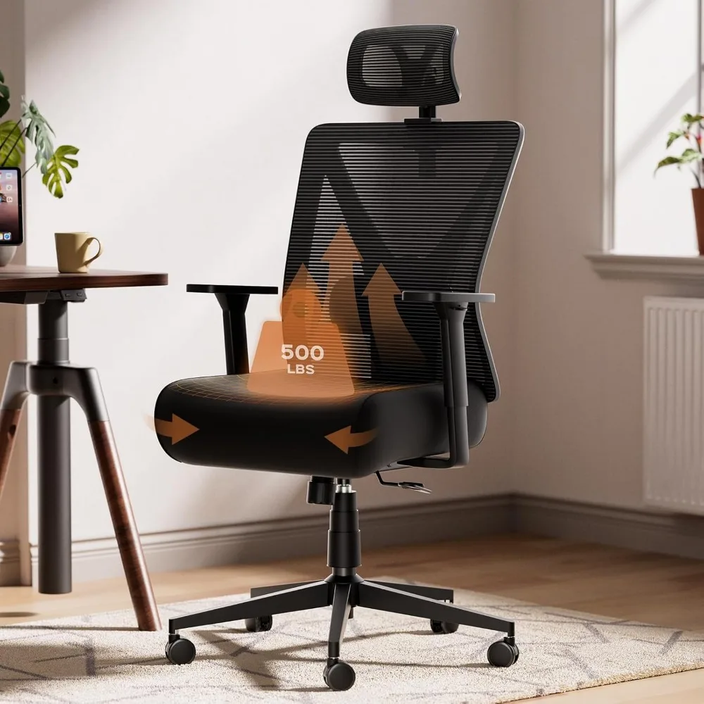 Big and Tall Office Chair 500lbs,Ergonomic High Back Computer Desk Chair with Wide Thick Seat Cushion,Adjustable Lumbar Support
Big and Tall Office Chair 500lbs,Ergonomic High Back Computer Desk Chair with Wide Thick Seat Cushion,Adjustable Lumbar Support