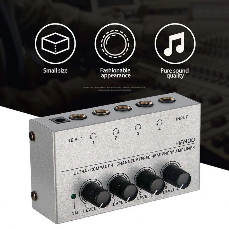A73E-Compact HA400 4-канальный металлический стереоусилитель для микшера звука, гитары, ПК, с вилкой европейского стандарта
A73E-Compact HA400 4-канальный металлический стереоусилитель для микшера звука, гитары, ПК, с вилкой европейского стандарта