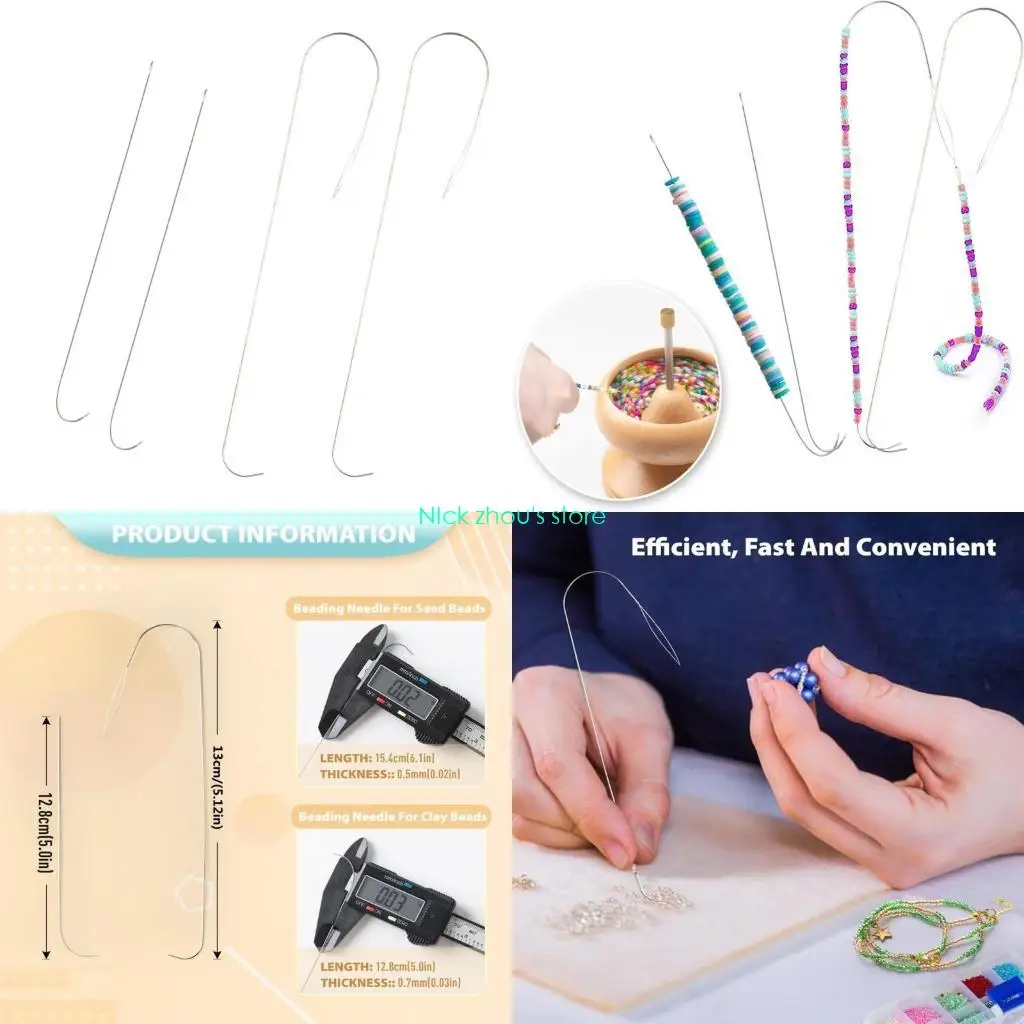 E15E Jewelry Making Needle 4pc Set Portable Accessory for Bead Lovers and Crafters
E15E Jewelry Making Needle 4pc Set Portable Accessory for Bead Lovers and Crafters