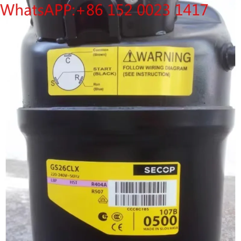 GS26MLX GS26CLX refrigeration compressor R404A
GS26MLX GS26CLX refrigeration compressor R404A