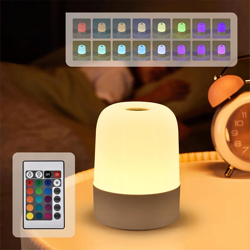 Touch Lamp for Bedroom, Table Lamps Rechargeable Remote Control 16Color Nightstand Light Breastfeeding Sleep Aid Portable
Touch Lamp for Bedroom, Table Lamps Rechargeable Remote Control 16Color Nightstand Light Breastfeeding Sleep Aid Portable