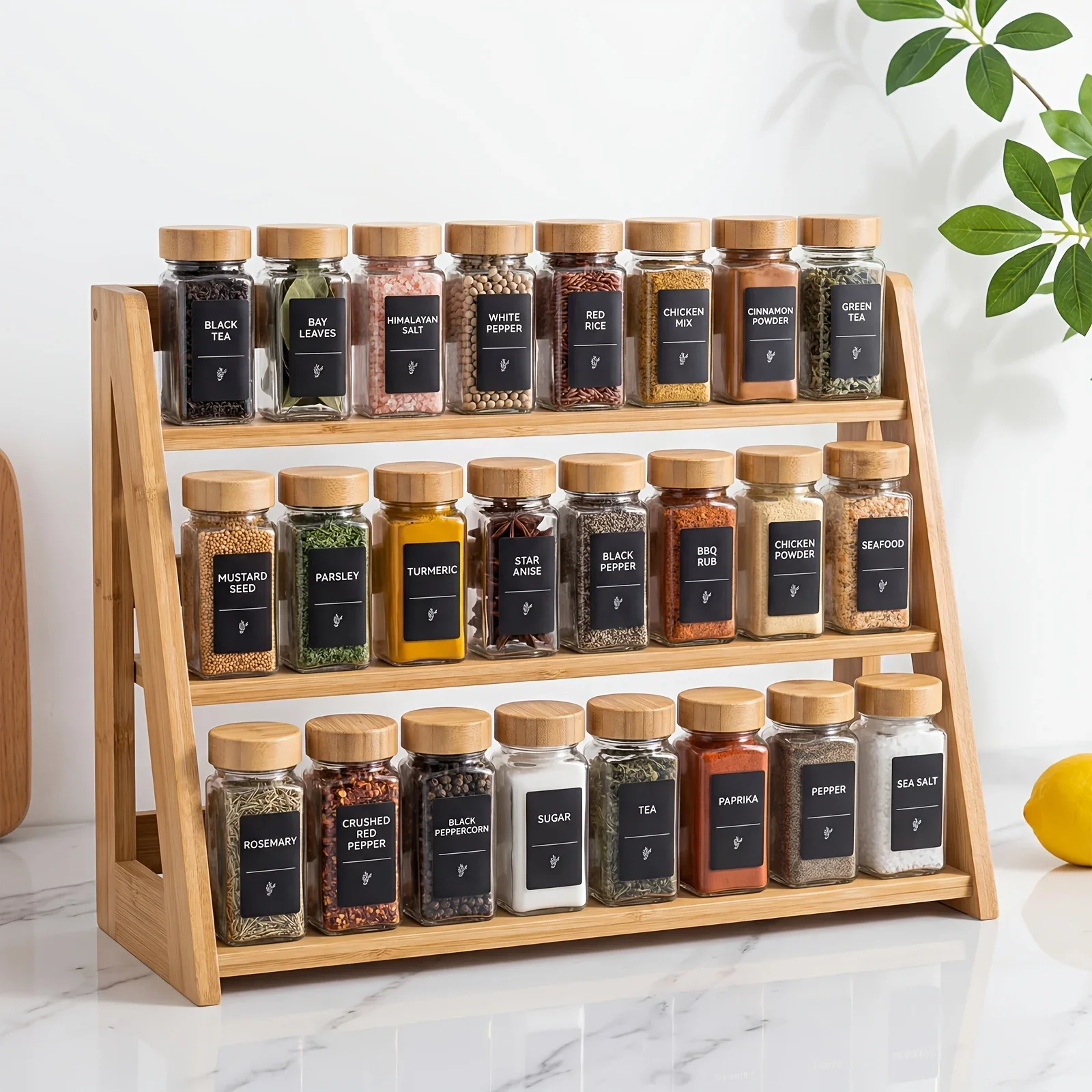 DDHOME 24pcs 4oz Square Spice Jars | Heavy-Duty Reusable Glass Seasoning Containers with Bamboo Cap, Pepper Grinder, Label, Funnel, and
DDHOME 24pcs 4oz Square Spice Jars | Heavy-Duty Reusable Glass Seasoning Containers with Bamboo Cap, Pepper Grinder, Label, Funnel, and