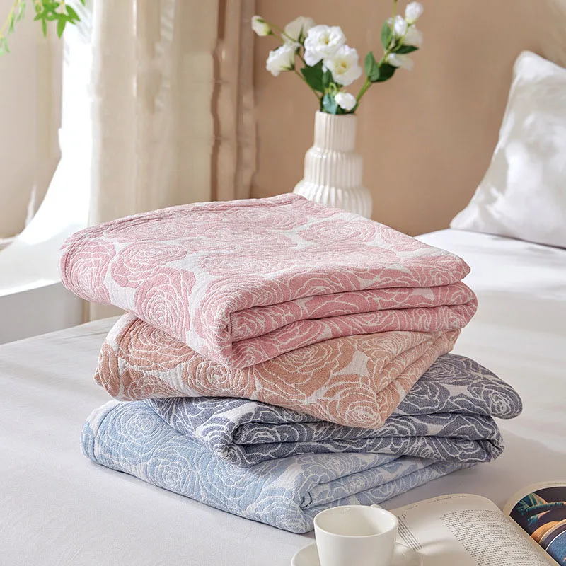 Cotton Blanket 3 Layer Gauze Thin Quilt Summer Quilt Sofa Blanket Throw Rose Flower Air Condition Comforter Plaid Bedspread
Cotton Blanket 3 Layer Gauze Thin Quilt Summer Quilt Sofa Blanket Throw Rose Flower Air Condition Comforter Plaid Bedspread