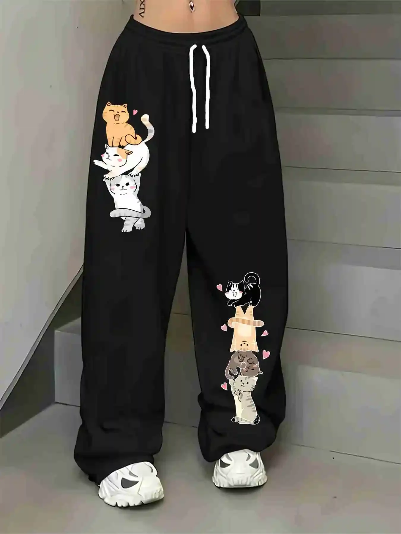 Summer Fashion Women's Cute Cat Print Wide Leg Pants Quick Dry Comfortable Loose Casual Drawstring Streetwear Trousers Kids
Summer Fashion Women's Cute Cat Print Wide Leg Pants Quick Dry Comfortable Loose Casual Drawstring Streetwear Trousers Kids