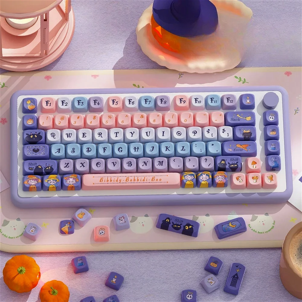 Trainee Witch MCA height, original PBT themed keycaps, cute girl animation game personality creative keyboard cap
Trainee Witch MCA height, original PBT themed keycaps, cute girl animation game personality creative keyboard cap