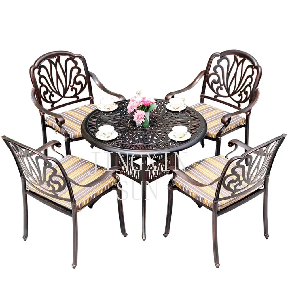 Outdoor cast aluminum table and chair set combination
Outdoor cast aluminum table and chair set combination