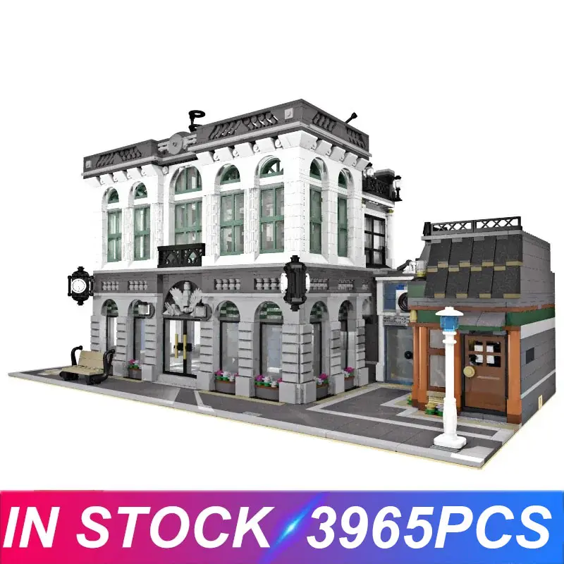 New MOC-10811 Bank With Coffee Shop Compatible 10251 Modular Building Blocks Brick Educational Puzzle Toy Birthday Gifts For Kid
New MOC-10811 Bank With Coffee Shop Compatible 10251 Modular Building Blocks Brick Educational Puzzle Toy Birthday Gifts For Kid