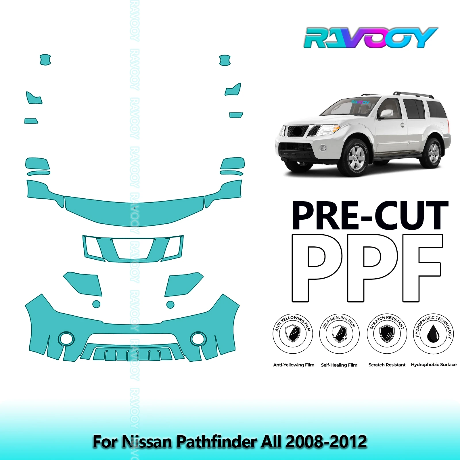 Car Front Kit Clear Bra Precut PPF Paint Protection Film For Nissan Pathfinder All 2008-2012
Car Front Kit Clear Bra Precut PPF Paint Protection Film For Nissan Pathfinder All 2008-2012