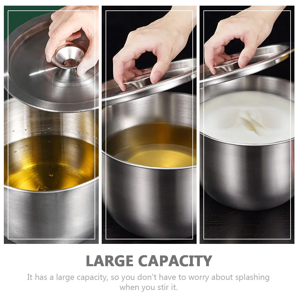 1Set Stainless Steel Oil Container Kitchen Gadget for Cooking Oil Storage Multi-Purpose Lard Basin Household Mixing Bowl with
1Set Stainless Steel Oil Container Kitchen Gadget for Cooking Oil Storage Multi-Purpose Lard Basin Household Mixing Bowl with