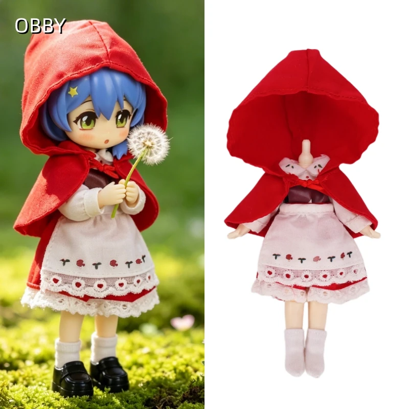For Obitsu 11 Doll Little Red Riding Hood Dress Suit For OB11 Gsc 1/12 Molly YMY P11 Body Doll Cloth NAGI Doll Outfit Clothes
For Obitsu 11 Doll Little Red Riding Hood Dress Suit For OB11 Gsc 1/12 Molly YMY P11 Body Doll Cloth NAGI Doll Outfit Clothes