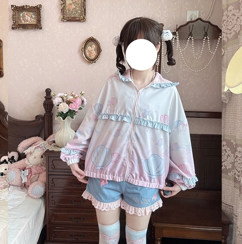 Sweet Bow Gradual Change Sunscreen Jacket Suspender Top Shorts 3 Peice Set Spring Summer Girl Women's Kawaii Shorts Set Outfits
Sweet Bow Gradual Change Sunscreen Jacket Suspender Top Shorts 3 Peice Set Spring Summer Girl Women's Kawaii Shorts Set Outfits