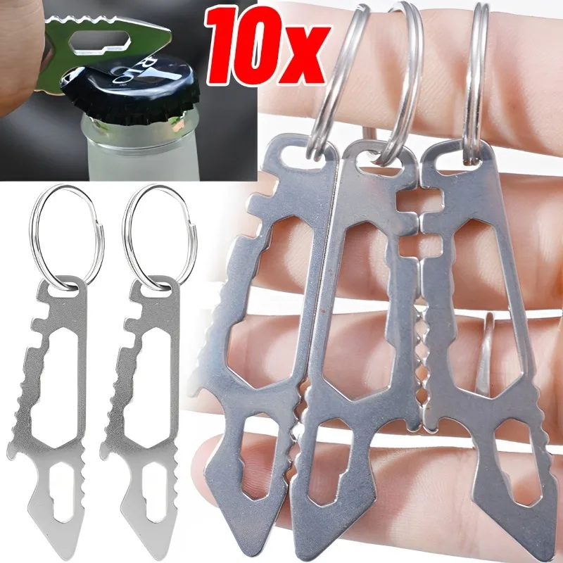 10/1pcs Stainless Steel Mini Pry Bar Bottle Opener Keychain Pendant Cutting Multifunctional EDC Outdoor Camping Gear Keychain
10/1pcs Stainless Steel Mini Pry Bar Bottle Opener Keychain Pendant Cutting Multifunctional EDC Outdoor Camping Gear Keychain