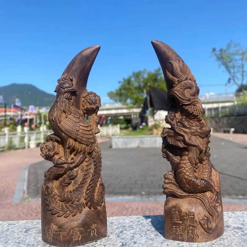 Pair of Vietnamese Redwood Dragon & Phoenix Statues, Auspicious Carved Figurines, Feng Shui Art Home Decor Living Room Office
Pair of Vietnamese Redwood Dragon & Phoenix Statues, Auspicious Carved Figurines, Feng Shui Art Home Decor Living Room Office