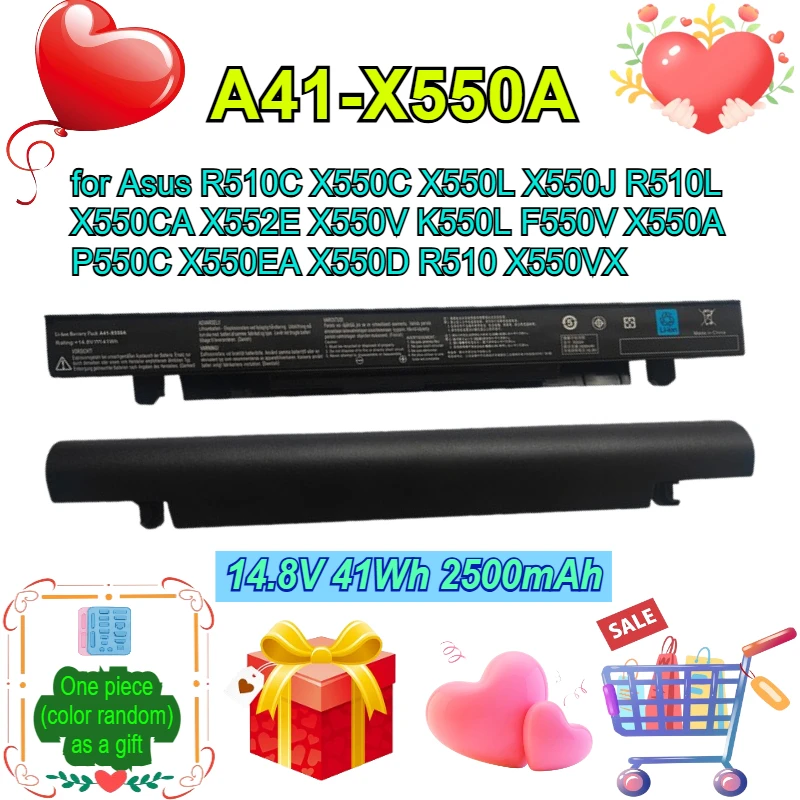 A41-X550A Аккумулятор для Asus R510C X550C X550L X550J R510L X550CA X552E X550V K550L F550V X550A P550C X550EA X550D R510 X550VX
A41-X550A Аккумулятор для Asus R510C X550C X550L X550J R510L X550CA X552E X550V K550L F550V X550A P550C X550EA X550D R510 X550VX