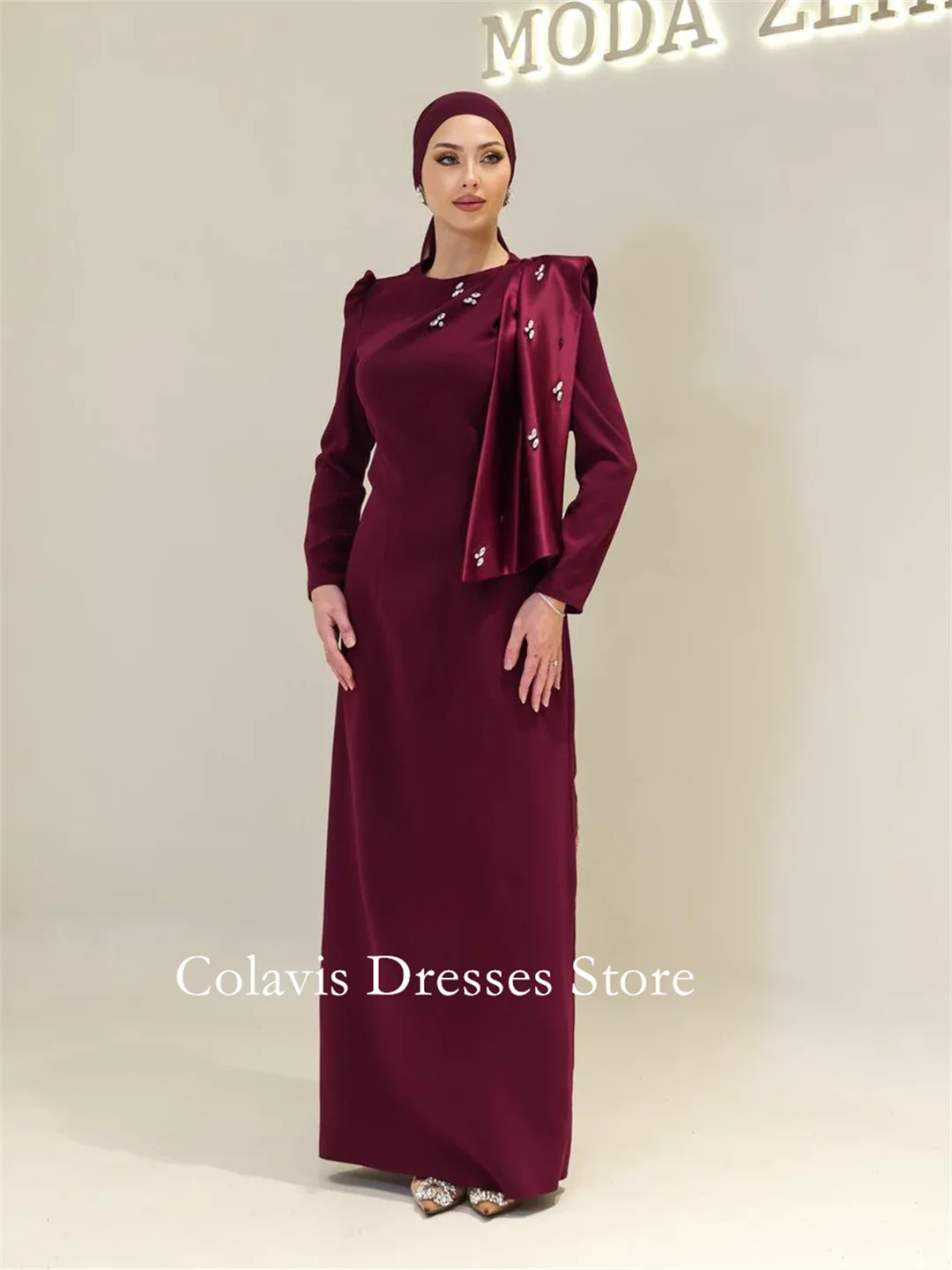 Fashion Style O-Neck Satin Long Sleeves Crystals Mermaid Evening Dresses Customized Formal Prom Growns Party Women Bride
Fashion Style O-Neck Satin Long Sleeves Crystals Mermaid Evening Dresses Customized Formal Prom Growns Party Women Bride