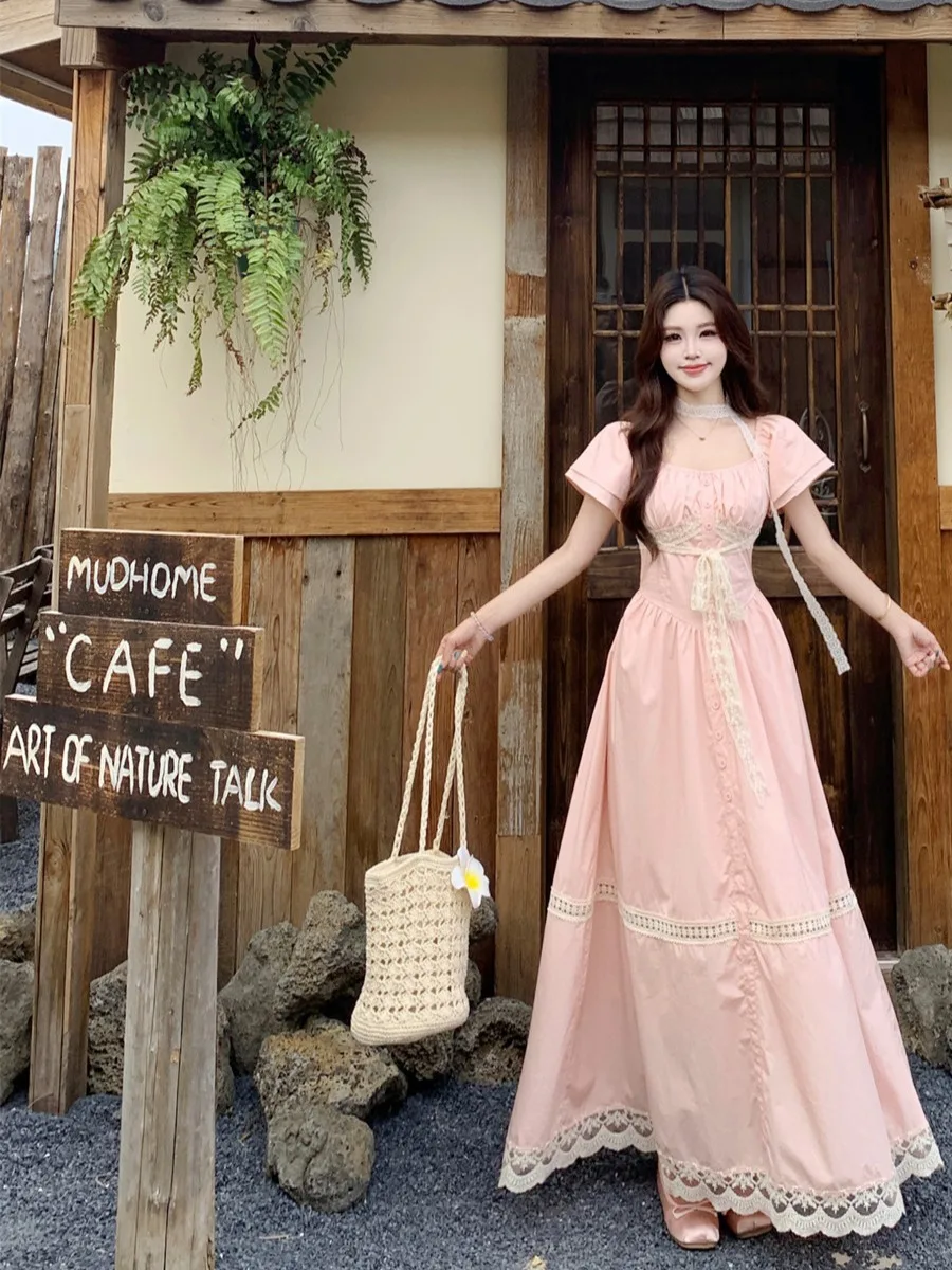 Sweet Style plus Size Women's Dress Embroidered Lace Knot Short Sleeve Long Waist Cinched Summer New Fashion Dress
Sweet Style plus Size Women's Dress Embroidered Lace Knot Short Sleeve Long Waist Cinched Summer New Fashion Dress