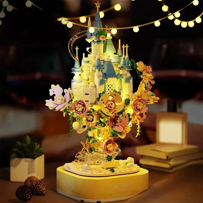 MOC Flower Dream Castle Музыкальная шкатулка Набор строительных блоков со светодиодной подсветкой Замок Небо Сад Домашний декор Игрушки День рождения Праздник Подарок ребенку
MOC Flower Dream Castle Музыкальная шкатулка Набор строительных блоков со светодиодной подсветкой Замок Небо Сад Домашний декор Игрушки День рождения Праздник Подарок ребенку
