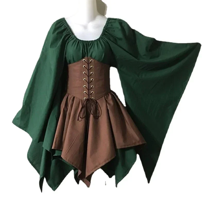 Fairy Elf Ears Costume Halloween Ren Faire Elven Cosplay Women Woodland Pixie Outfit Celtic Lace Up Dress For Adult S-6XL
Fairy Elf Ears Costume Halloween Ren Faire Elven Cosplay Women Woodland Pixie Outfit Celtic Lace Up Dress For Adult S-6XL