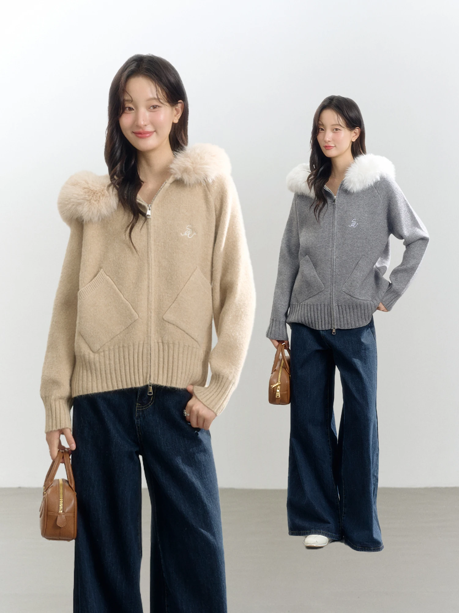 Женская вязаная кофта INSLiiSA с большим меховым воротником, длинная, приталенная, осенне-зимняя, повседневная, мягкая, из акрила
Женская вязаная кофта INSLiiSA с большим меховым воротником, длинная, приталенная, осенне-зимняя, повседневная, мягкая, из акрила