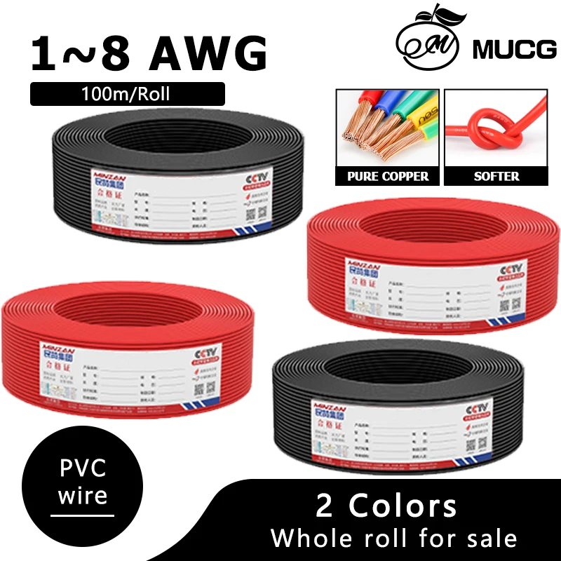 PVC Power cable Solid Copper cable Electric cable Copper wire Electrical wires Black Red battery inverter jumper wire 1awg 2awg
PVC Power cable Solid Copper cable Electric cable Copper wire Electrical wires Black Red battery inverter jumper wire 1awg 2awg