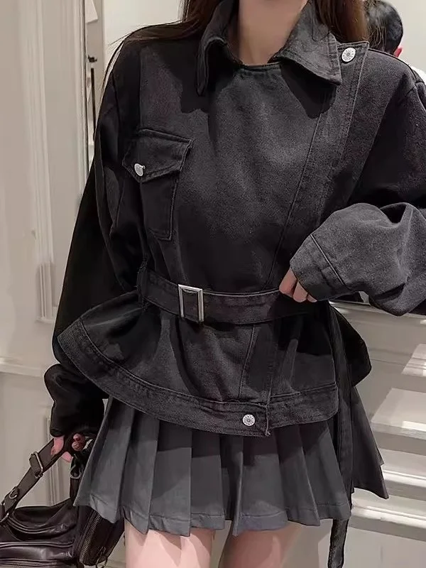 Ретро-куртка из денима в американском рабочем стиле для женщин, весна-осень, свободный крой, с воротником, утягивающий силуэт, модная короткая куртка
Ретро-куртка из денима в американском рабочем стиле для женщин, весна-осень, свободный крой, с воротником, утягивающий силуэт, модная короткая куртка