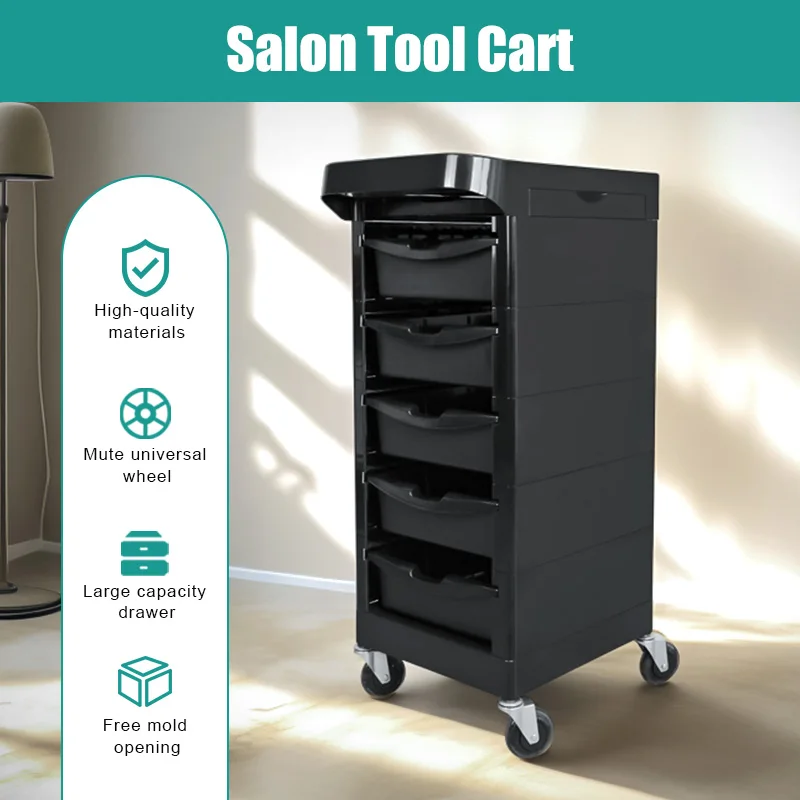 Barber Salon Supplies Barber Trolley Black ABS Practical Beauty Cart Versatile Beauty Trolley Cart
Barber Salon Supplies Barber Trolley Black ABS Practical Beauty Cart Versatile Beauty Trolley Cart