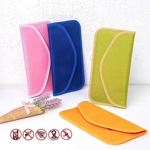 Colorful Car Key Signal Blocker & Phone Bag, RFID Blocking Faraday Cage Fob Pouch for Automotive & Mobile Security
