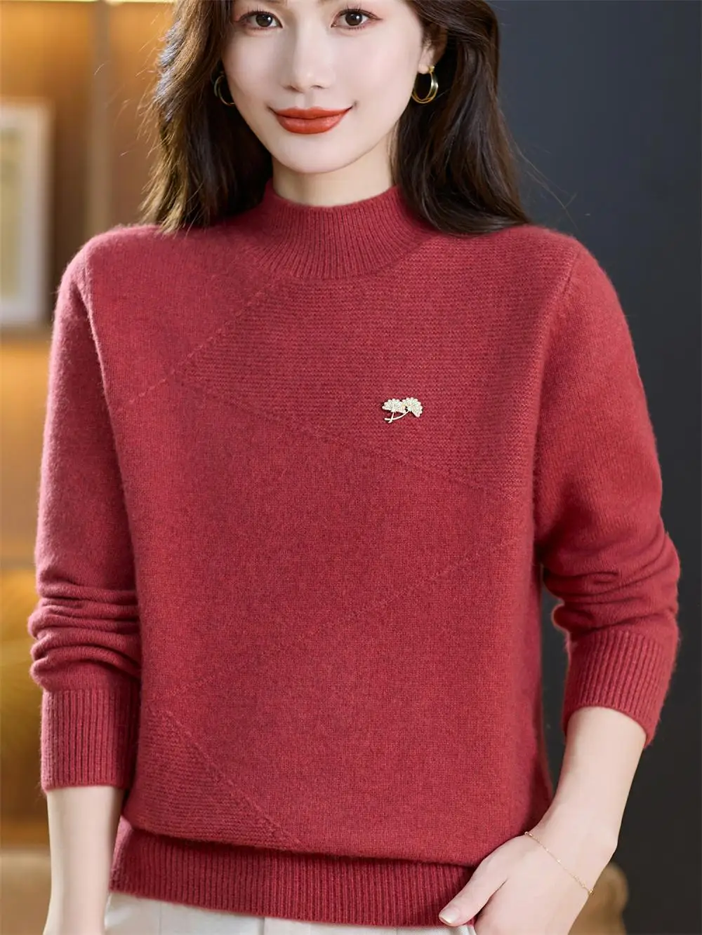 Вязаный свитер Thiened Camere с высоким воротником и надписью Sle Faionable Base irt для женщин среднего возраста и ly
Вязаный свитер Thiened Camere с высоким воротником и надписью Sle Faionable Base irt для женщин среднего возраста и ly