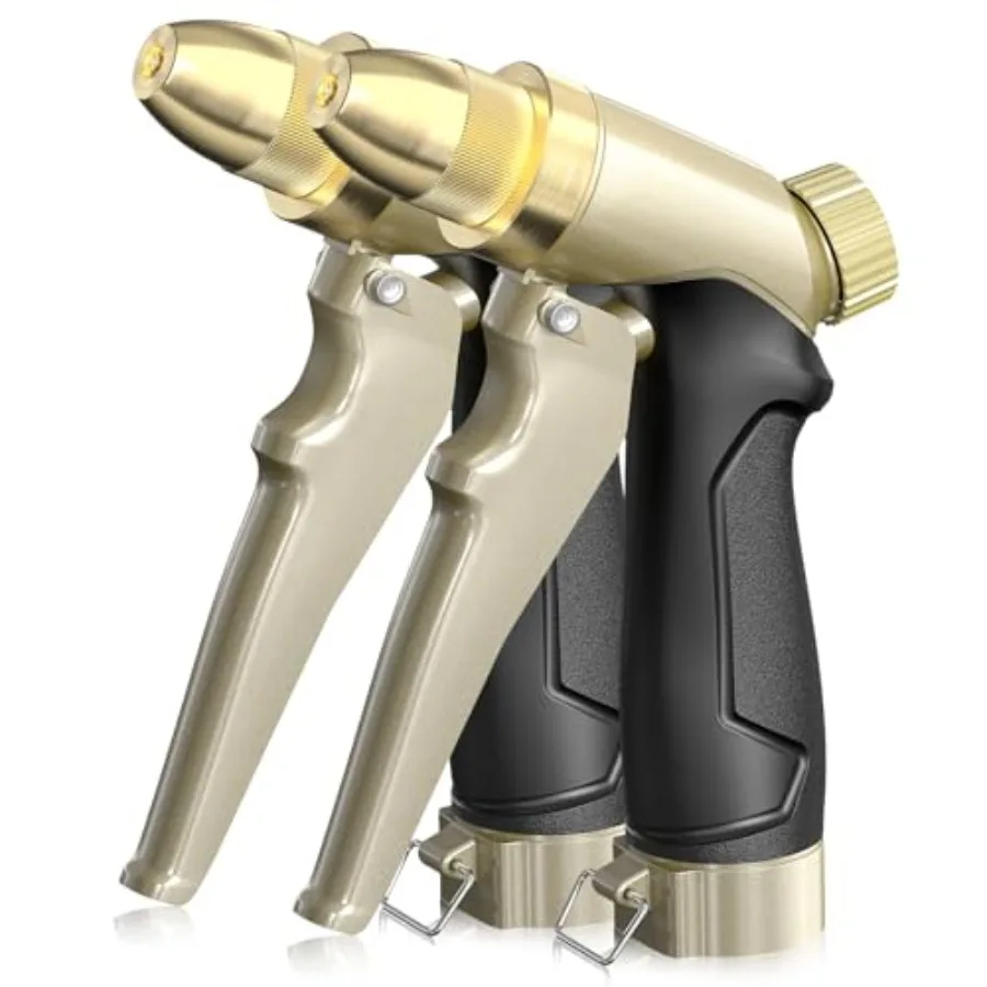 Garden Hose Nozzle: Heavy Duty Metal Gold Adjustable Spray Patterns Flow Control for Watering Plants Car Washing Pet Washing
Garden Hose Nozzle: Heavy Duty Metal Gold Adjustable Spray Patterns Flow Control for Watering Plants Car Washing Pet Washing