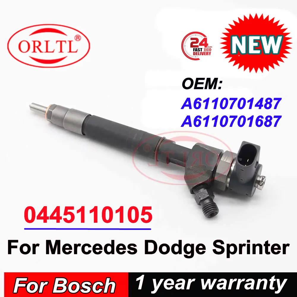 0445110105 Diesel Common Rail Injector OEM A6110701487 A6110701687 Nozzle 0 445 110 105 for Mercedes Dodge Sprinter ORLTL
0445110105 Diesel Common Rail Injector OEM A6110701487 A6110701687 Nozzle 0 445 110 105 for Mercedes Dodge Sprinter ORLTL