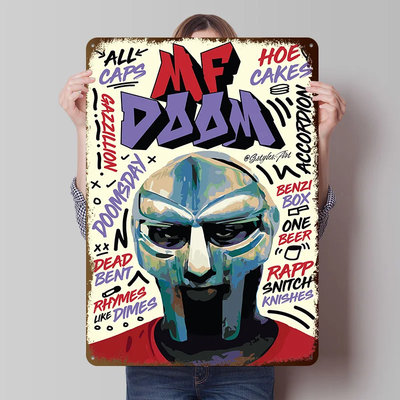 Постер с граффити MF DOOM, винтажные металлические таблички на заказ, настенное искусство, ретро-пластинка из жести для декора спальни, игровой комнаты, домашнего декора
Постер с граффити MF DOOM, винтажные металлические таблички на заказ, настенное искусство, ретро-пластинка из жести для декора спальни, игровой комнаты, домашнего декора