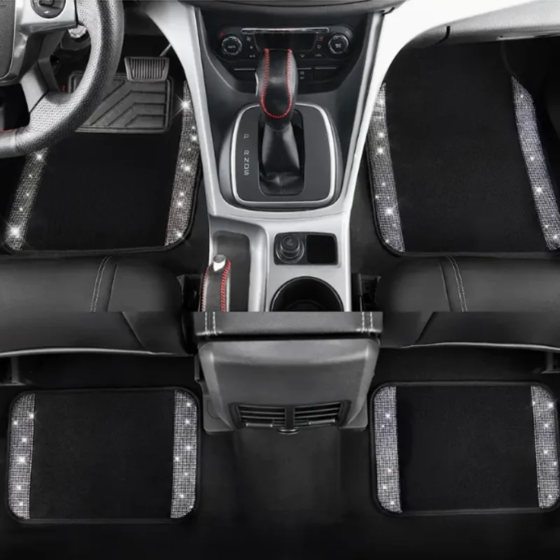 4Pcs Bling Leather Car Floor Mats Crystal Sparkly Rhinestone Carpet Anti-Slip Waterproof Pad Universal Fit Automotive Suv
4Pcs Bling Leather Car Floor Mats Crystal Sparkly Rhinestone Carpet Anti-Slip Waterproof Pad Universal Fit Automotive Suv