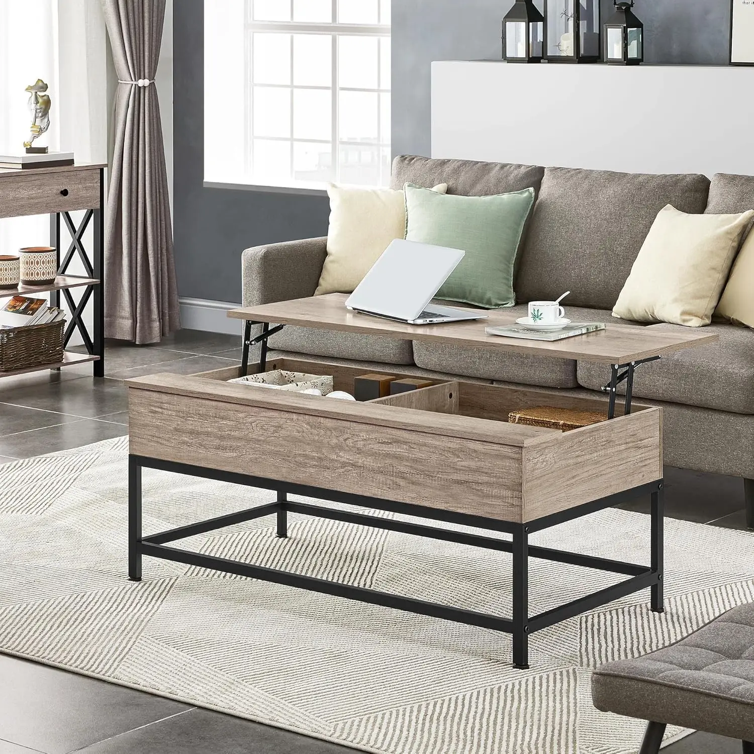 47.5" Lift Top Coffee , Wood Coffee with Metal Frame, Lifting Center for Home & Office & Reception, Gray Coffee knock box
47.5" Lift Top Coffee , Wood Coffee with Metal Frame, Lifting Center for Home & Office & Reception, Gray Coffee knock box