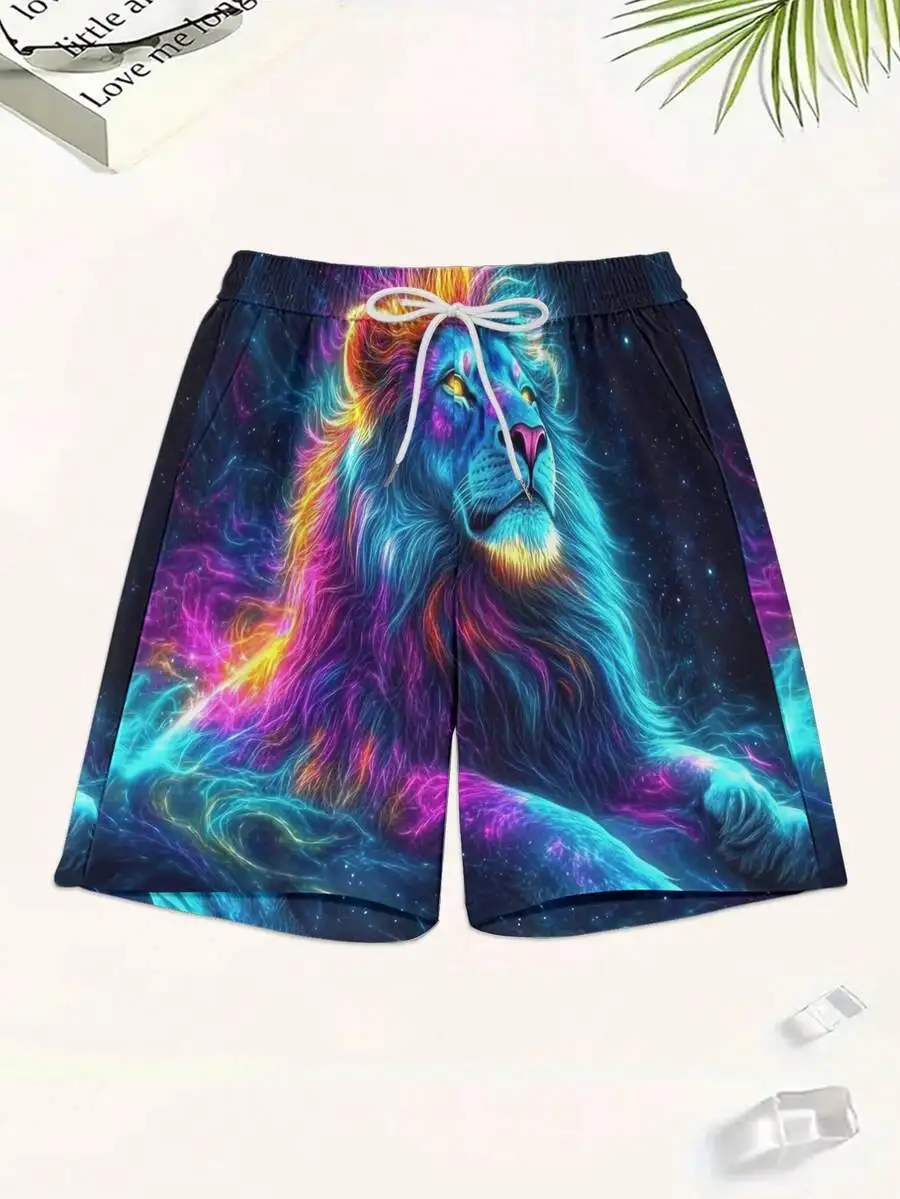 Cosmic Lion Print Outdoor Hiking Shorts With Drawstring And Side Pockets Loose Fit
Cosmic Lion Print Outdoor Hiking Shorts With Drawstring And Side Pockets Loose Fit