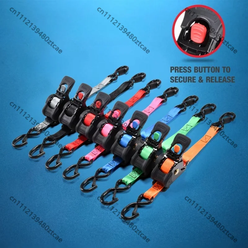 1 Inch 10Ft Auto Retractable Ratchet Strap 800kg Heavy Duty Elastic Fastening Belt for Motorcycle Cargo Fixing
1 Inch 10Ft Auto Retractable Ratchet Strap 800kg Heavy Duty Elastic Fastening Belt for Motorcycle Cargo Fixing