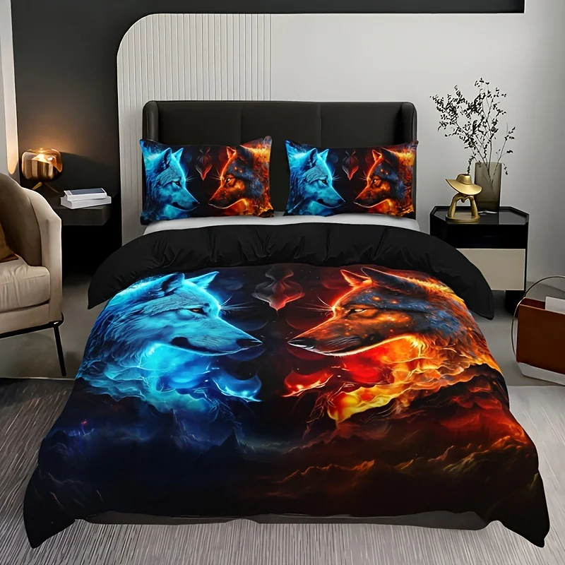 Комплект пододеяльников Wolf Flame. Комплект постельного белья из мягкого дышащего полиэстера на все сезоны включает пододеяльник и 2 наволочки.
Комплект пододеяльников Wolf Flame. Комплект постельного белья из мягкого дышащего полиэстера на все сезоны включает пододеяльник и 2 наволочки.