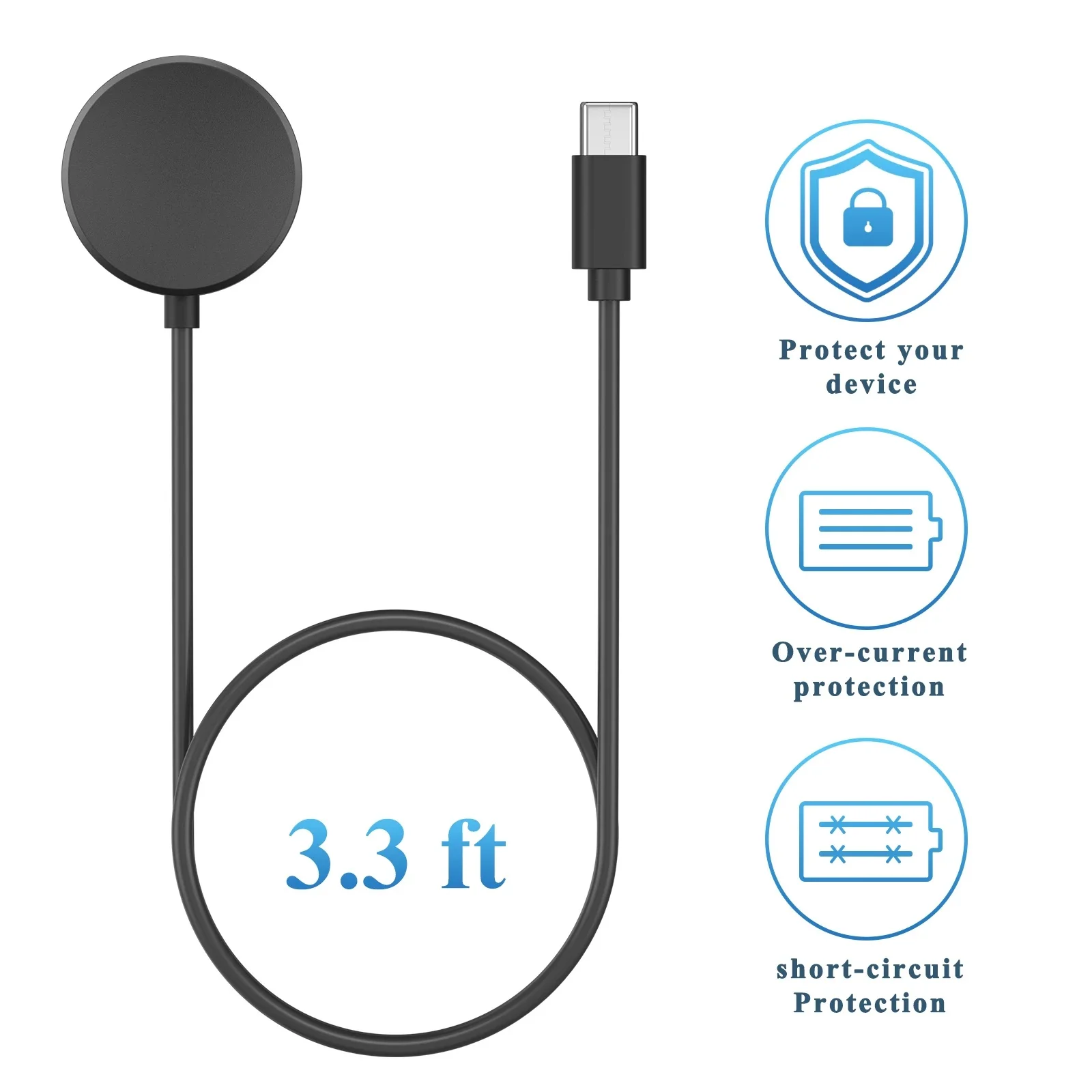 Portable USB Cable Fast Charging Dock Station Magnetic Watch Charger For Samsung Galaxy Watch ultra/7/6/5pro/5/4/3 Active 2
Portable USB Cable Fast Charging Dock Station Magnetic Watch Charger For Samsung Galaxy Watch ultra/7/6/5pro/5/4/3 Active 2
