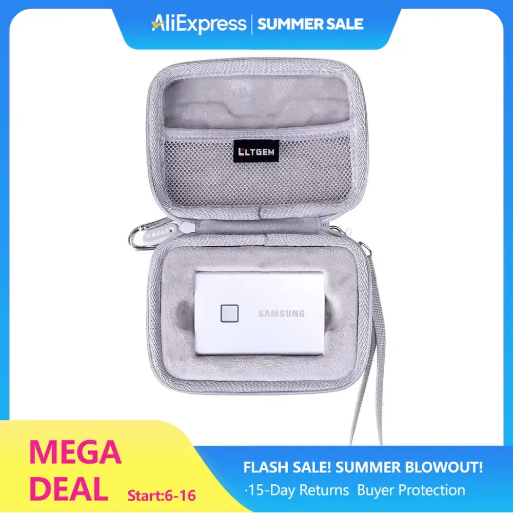 LTGEM EVA Silver Hard Case for Samsung T7 Touch Portable SSD-500GB-USB 3.2(MU-PC500S/WW),Silver)
LTGEM EVA Silver Hard Case for Samsung T7 Touch Portable SSD-500GB-USB 3.2(MU-PC500S/WW),Silver)