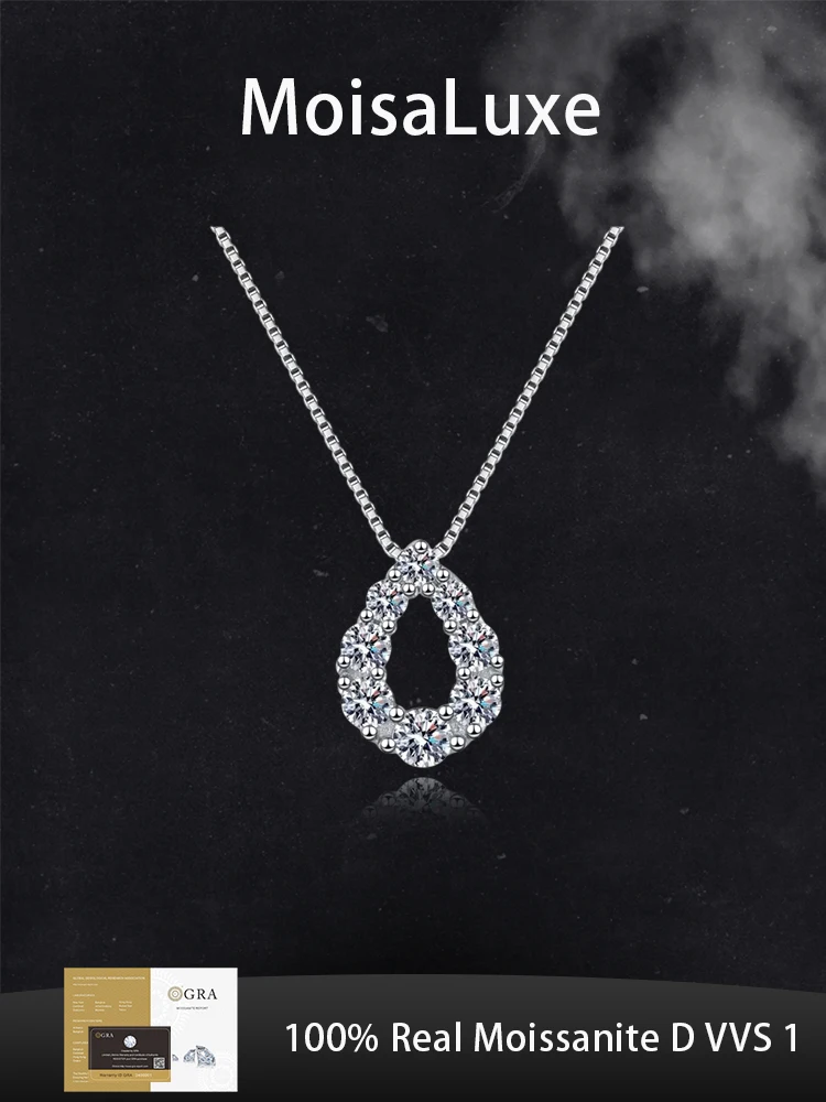 MoisaLuxe Official Store Plata Sterling 925 Silver Water Drops Full Of Moissanite Necklace For Women Jewelry Clavicle Chain
MoisaLuxe Official Store Plata Sterling 925 Silver Water Drops Full Of Moissanite Necklace For Women Jewelry Clavicle Chain