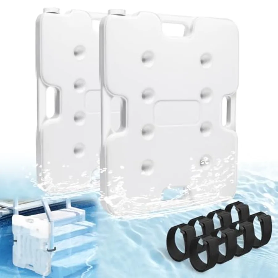 2 Pack 60lbs Heavy Duty Pool Ladder Weights HDPE Waterproof Swimming Pool Ladder Weights for Steps Pool Step Weights for Above
2 Pack 60lbs Heavy Duty Pool Ladder Weights HDPE Waterproof Swimming Pool Ladder Weights for Steps Pool Step Weights for Above